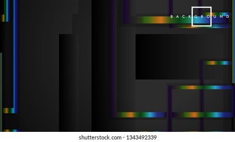 Modern Abstract Vector Box Background. with colorful gradient strips. eps 10 template