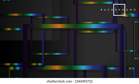Modern Abstract Vector Box Background. with colorful gradient strips. eps 10 template