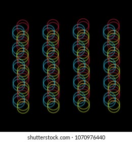 Modern abstract vector circle black bacground