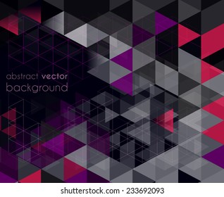 Modern abstract vector colorful background, geometric triangle pattern