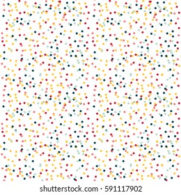 Modern Abstract Vector Confetti Background. Seamless colorful  dots pattern. EPS 8 stock festive fun repeat for your design projects, textile, wrapping, wallpaper, web.