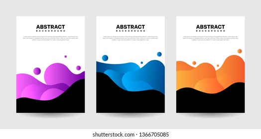 Modern Abstract Vector Cover Designs. Liquid Background with Various Colors. Abstract Background Template