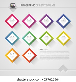 Modern abstract vector design infographic statistic. Vector template