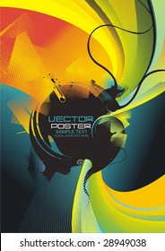  modern abstract vector design with place for your text, poster template