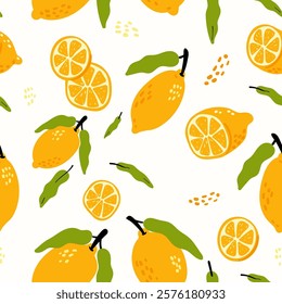 Modern abstract vector design with seamless Fruits pattern and unique textures, ideal for fabric, stationery, and home decor.
