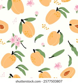 Modern abstract vector design with seamless Fruits pattern and unique textures, ideal for fabric, stationery, and home decor.
