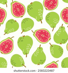 Modern abstract vector design with seamless Fruits pattern and unique textures, ideal for fabric, stationery, and home decor.