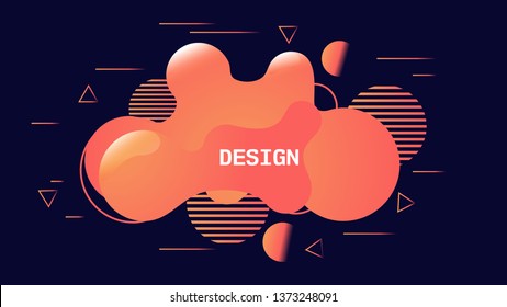 Modern abstract vector . Flat geometric liquid. Modern vector template, Template for the design of a logo,template background.