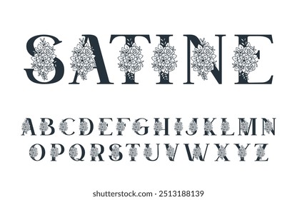 Modern Abstract vector Font style design alphabet letters font style