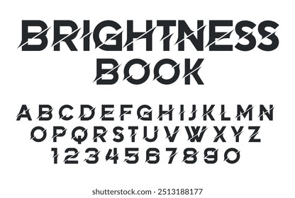 Modern Abstract vector Font style design alphabet letters font style