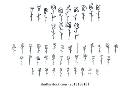 Modern Abstract vector Font style design alphabet letters font style