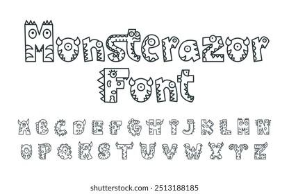 Modern Abstract vector Font style design alphabet letters font style