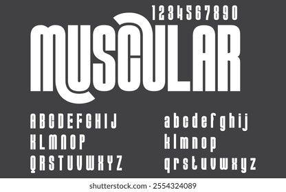 Modern abstract vector font ,technology, movie, digital, music, movie. illustration template