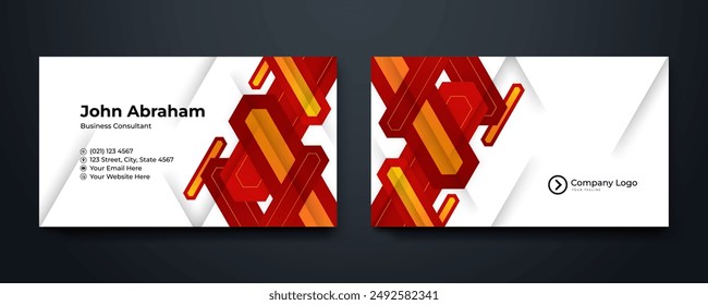 Plantilla geométrica abstracta moderna de la tarjeta de visita del Vector