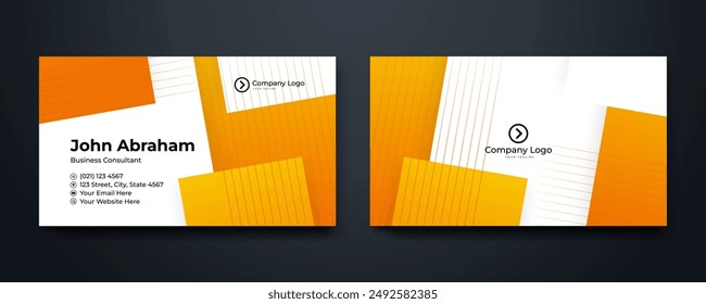 Modern abstract vector geometric business card template