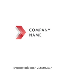 Modern abstract vector geometric logo with gradient.
