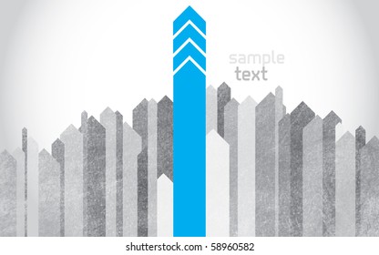 Modern abstract vector illustration with color lines with grunge effect and gradient background