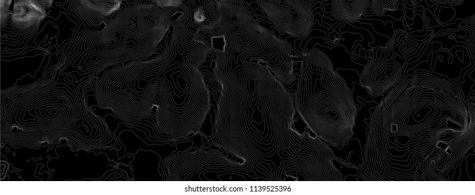 Modern abstract vector illustration. Digital futuristic monochrome linear shape. Geometric background with exquisite round swirl. Element of design.