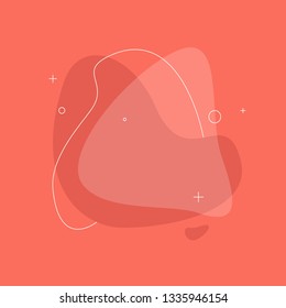 Modern abstract vector illustration. Flat geometric liquid form with various colors. 