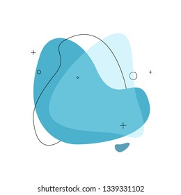 Modern abstract vector illustration. Flat geometric liquid form with various colors. 