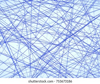 Modern abstract vector illustration. Futuristic colorful background with linear connections of virtual neural network. Intricated digital system. Complex trace routing in deep web. Element of design.