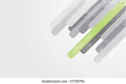 Modern abstract vector illustration with green and grey lines with grunge effect and gradient background