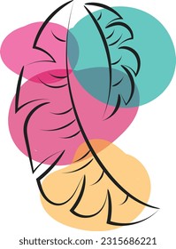 Ilustración vectorial abstracta moderna con diversas formas orgánicas y arte folicular para imprimir o usar como arte mural, tarjeta, volante o camiseta
