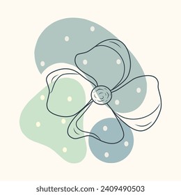 Modern abstract vector illustration with organic various shapes and minimalistic flower line art. Perfect for wall decoration, design printing, textile, wallpaper. 