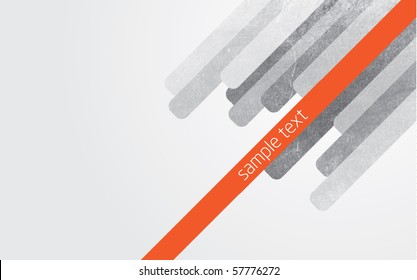 Modern abstract vector illustration with red and grey lines with grunge effect and gradient background