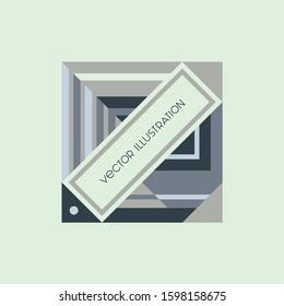 Modern Abstract vector illustration. Trendy Geometric frame. Template for corporate identity and minimalistic logo.