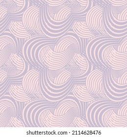 Modern abstract vector pattern design with overlapping striped geometric flowers. Seamless background, great for fashion fabric, wallpaper and home decor projects.