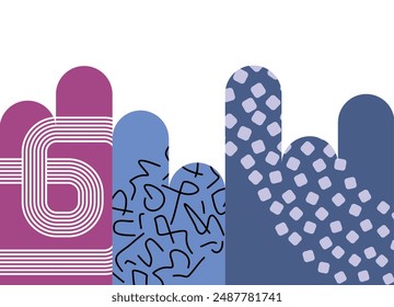 Modern abstract vector pattern. Transition between colors. Modern vector background with abstract patterns. For separate design. 