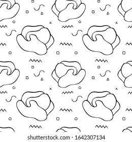 Modern abstract vector seamless pattern. Flat geometric shapes. Template for use in web or print design.