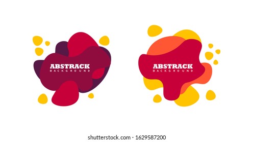 Modern Abstract vector set. Background of Geometric Objects with Various Colors. Abstract Background Template.
