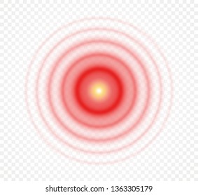 Modern abstract vector source of pain set. Flat centric circles shape. Template for the medical infographic, pharmacy flyer or presentation. Vector illustration.  