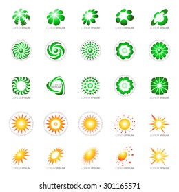 Modern abstract vector symbol set