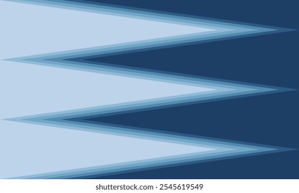 Modern abstract vector with symmetrical triangle shapes and blue gradient, creating a deep perspective illusion. Perfect for minimalist and futuristic design backgrounds