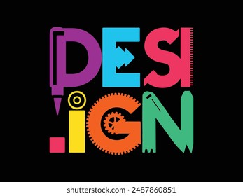 Modern abstract Vector typography design