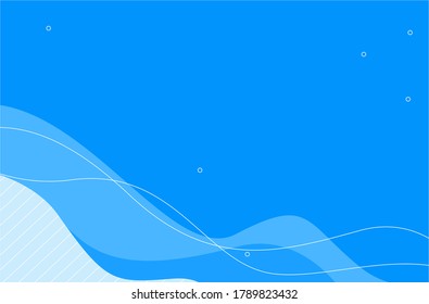 modern abstract vector wallpaper background. Flat geometric shapes of blue colors  in memphis design style. Template ready for use in web or print design.