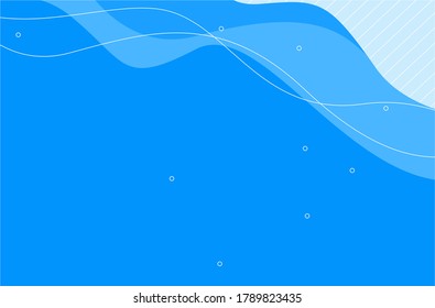 modern abstract vector wallpaper background. Flat geometric shapes of blue colors  in memphis design style. Template ready for use in web or print design.