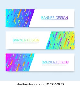 Modern abstract vector web banner template. Colorful Web Design Elements. Abstract geometric background web banner template. Header Design