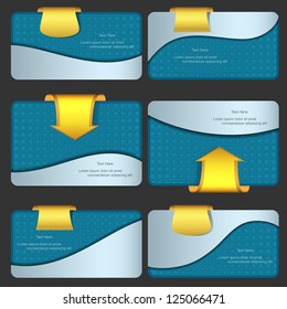 Modern abstract vector web item set with pattern and tab