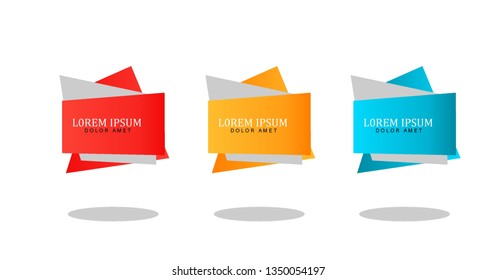Modern abstract vektor banner set