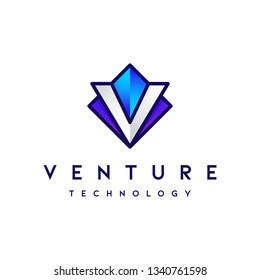 Modern abstract venture Letter V logotype and iconic - vector