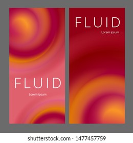 Modern abstract vertical banners set. Cool gradient shapes composition. Futuristic design.