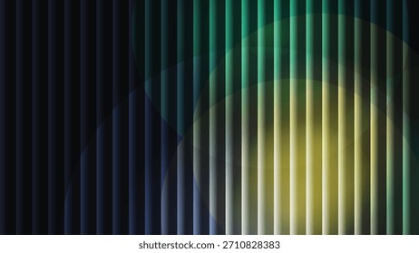 Ilustração moderna de listras de gradiente vertical abstrato em azul escuro, azul escuro, cores amarelas, isolado no fundo branco, ideal para design de tecnologia.