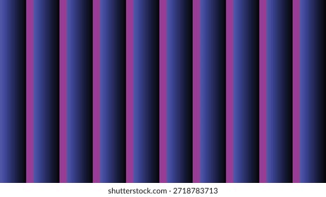 Fondo abstracto moderno de la raya de la Vertical con los tonos azules y púrpuras lisos del gradiente. Diseño minimalista con estilo ideal para presentaciones, fondos de Sitio web, Anuncios, pósters, branding, diseño de interfaz de usuario, Fondos de pantalla y proyectos digitales. Limpie el fondo geométrico del Vector con la profundidad suave del gradiente.