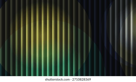 A modern abstract vertical stripes background with dynamic yellow-green and teal gradients. Isolated on white background for versatile design.