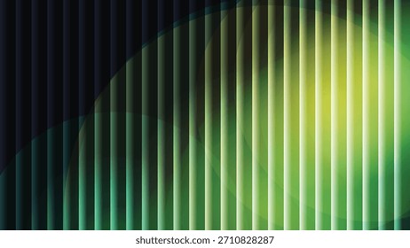 Una ilustración vibrante abstracta moderna del gradiente con las rayas geométricas azules, verdes, y amarillas de la Vertical, aisladas en el fondo blanco, perfecto para los diseños digitales.