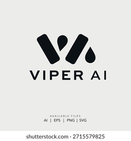 Diseño Abstractas moderno del Vector del logotipo de la Tecnología de la AI de la víbora, diseño Abstractas moderno del Vector del logotipo de la Tecnología de la AI de la víbora